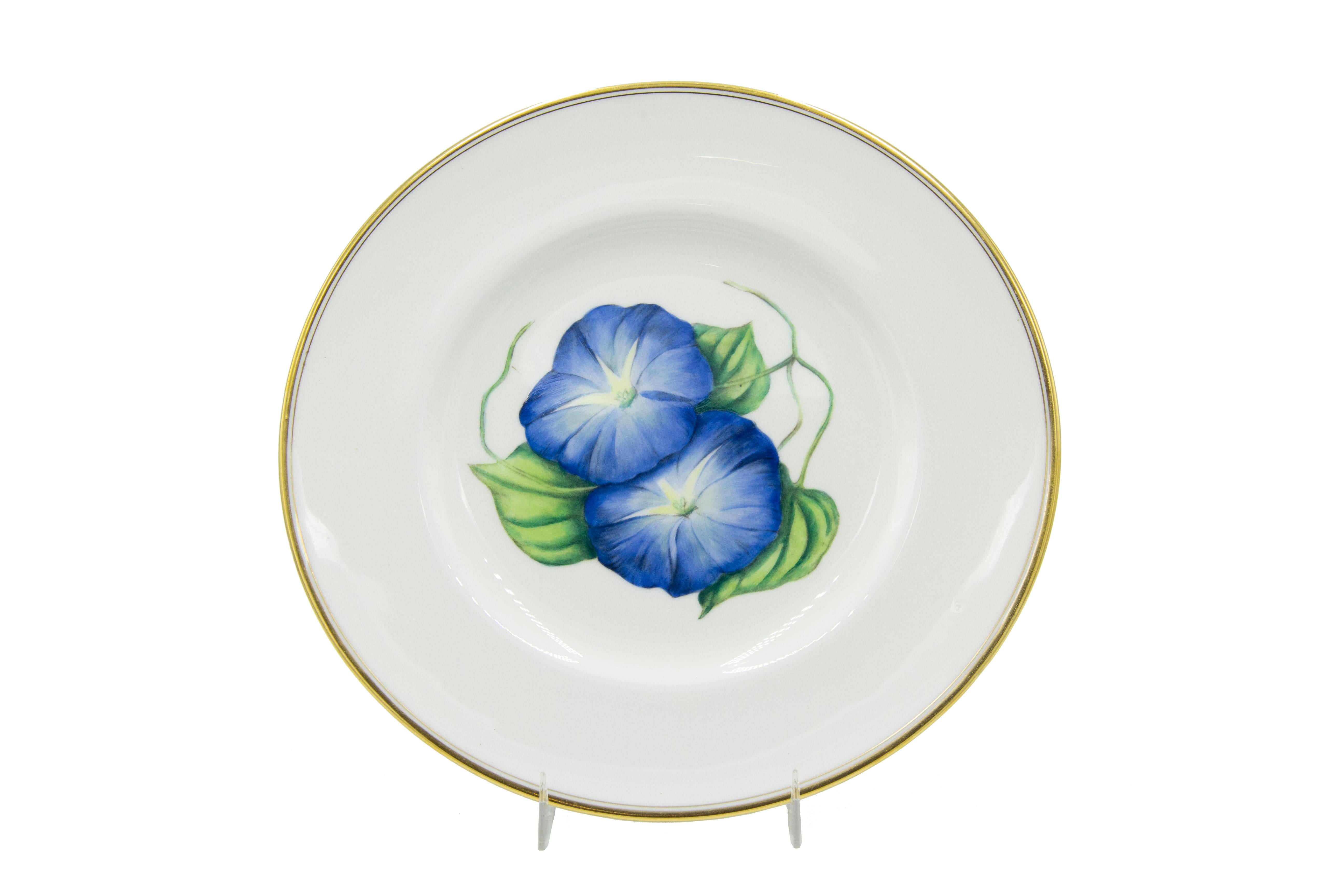 Juego de 12 Platos Worcester Florales Ingleses Victorianos en venta 3