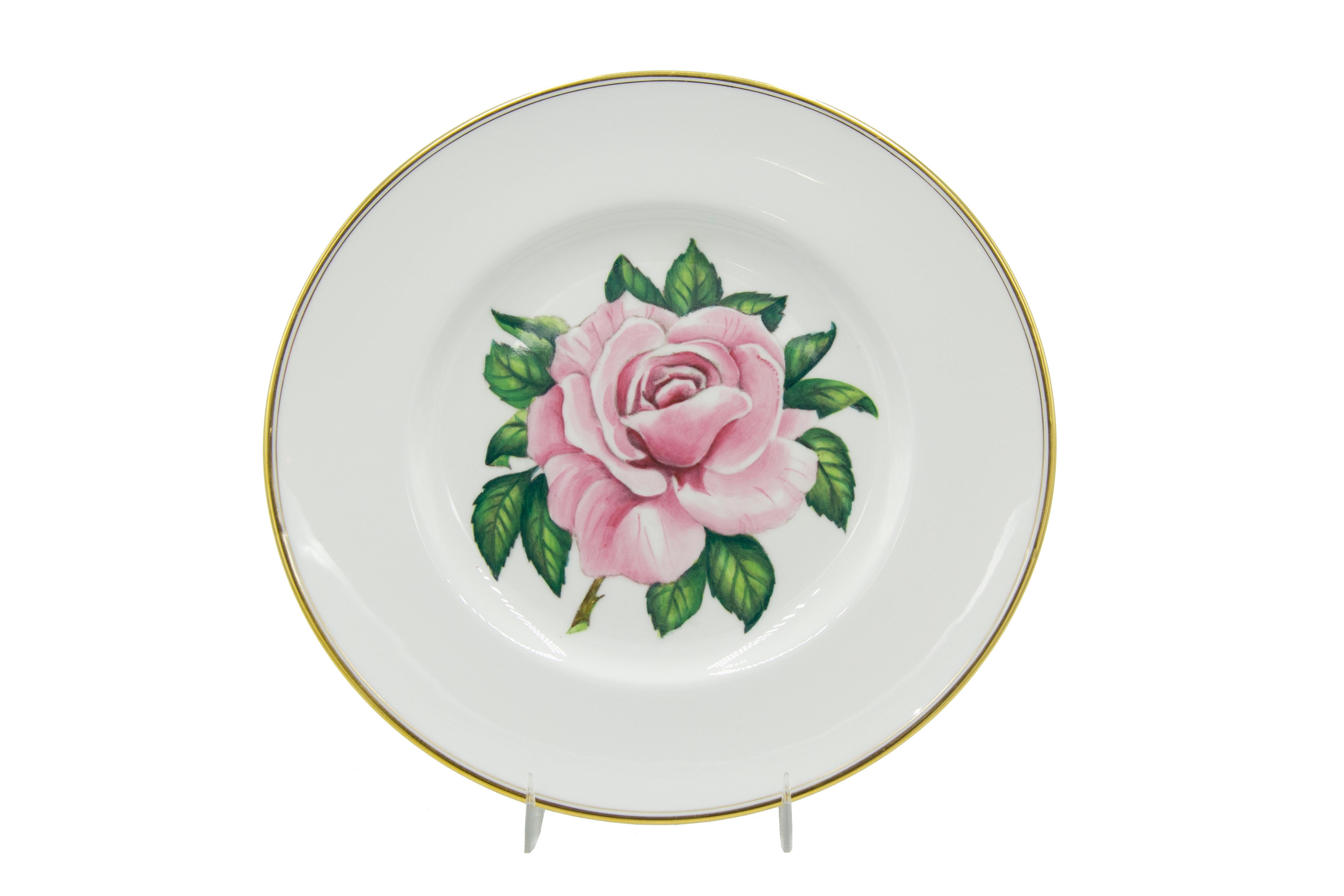 Juego de 12 Platos Worcester Florales Ingleses Victorianos en venta 4