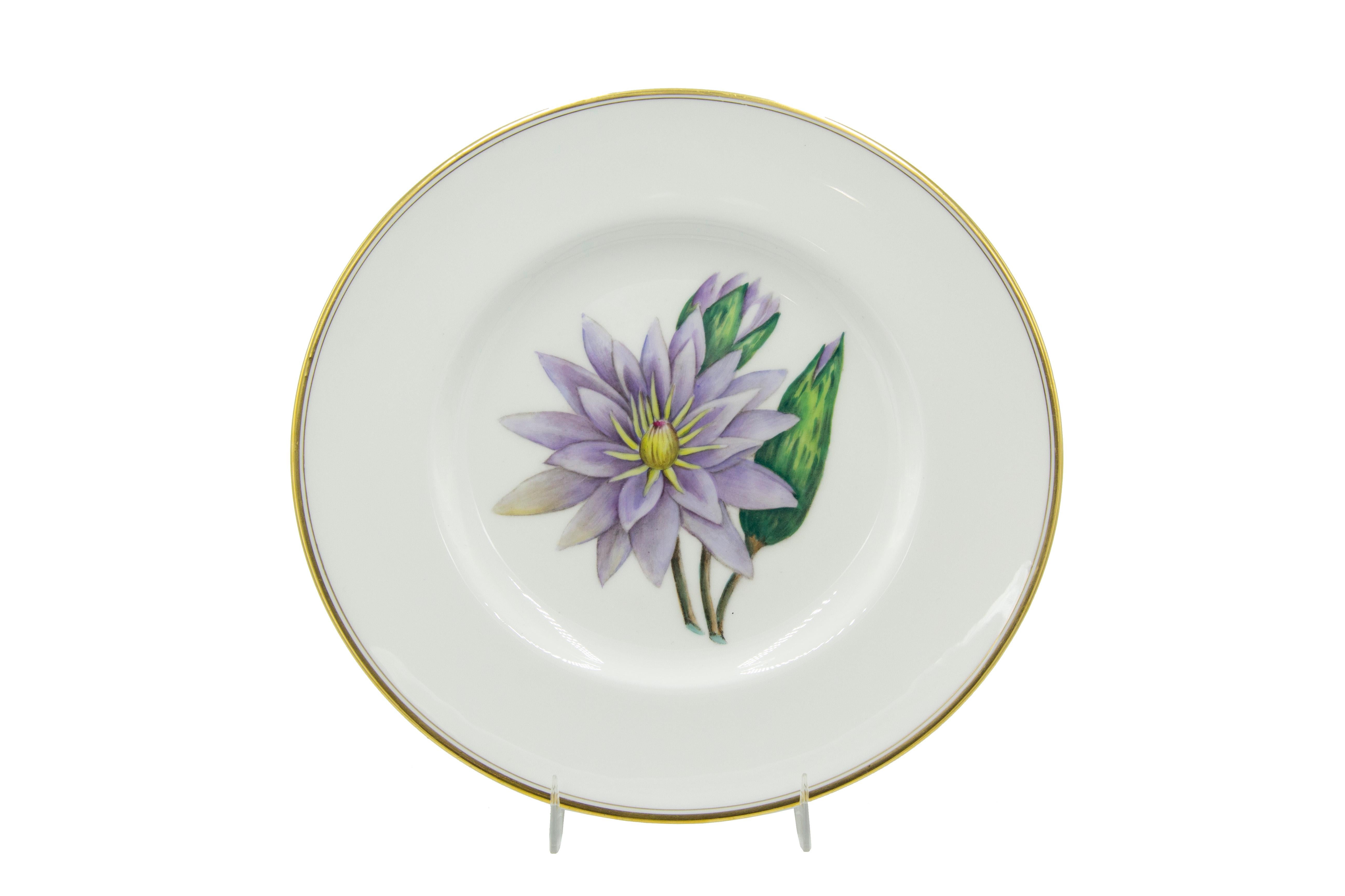 Juego de 12 Platos Worcester Florales Ingleses Victorianos Inglés en venta