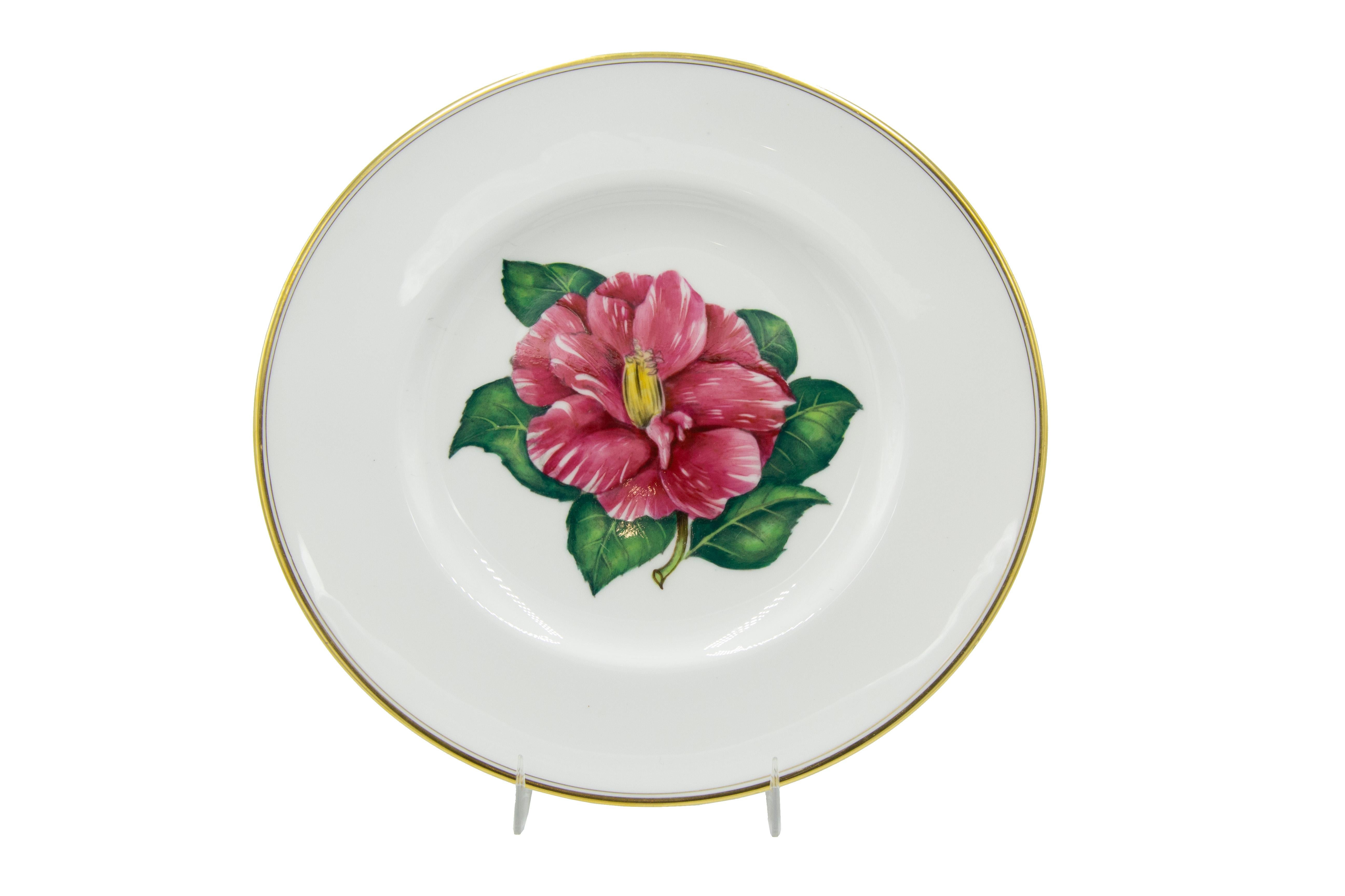 Juego de 12 Platos Worcester Florales Ingleses Victorianos Pintado a mano en venta