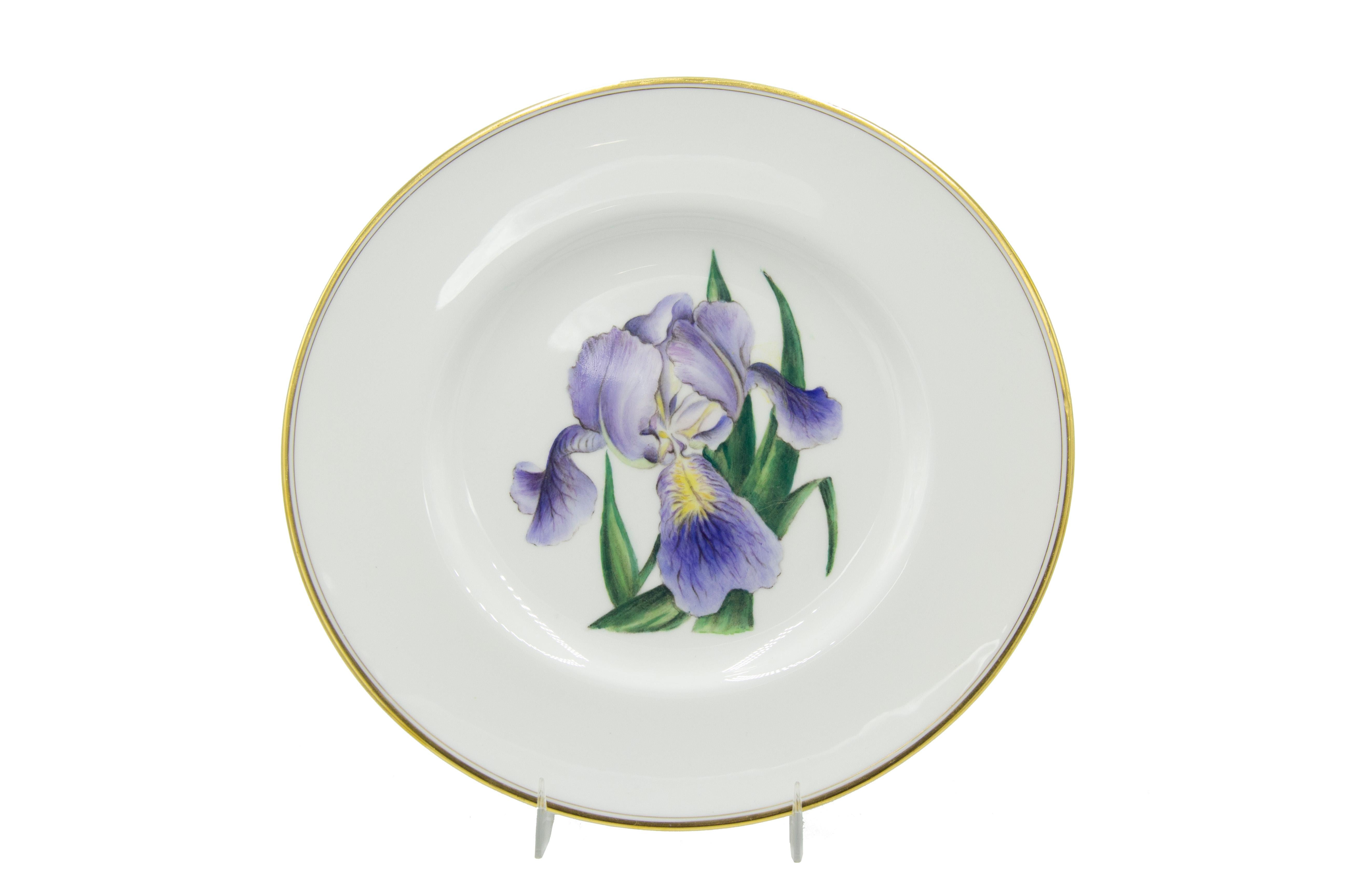 Juego de 12 Platos Worcester Florales Ingleses Victorianos en Bueno estado para la venta en Queens, NY