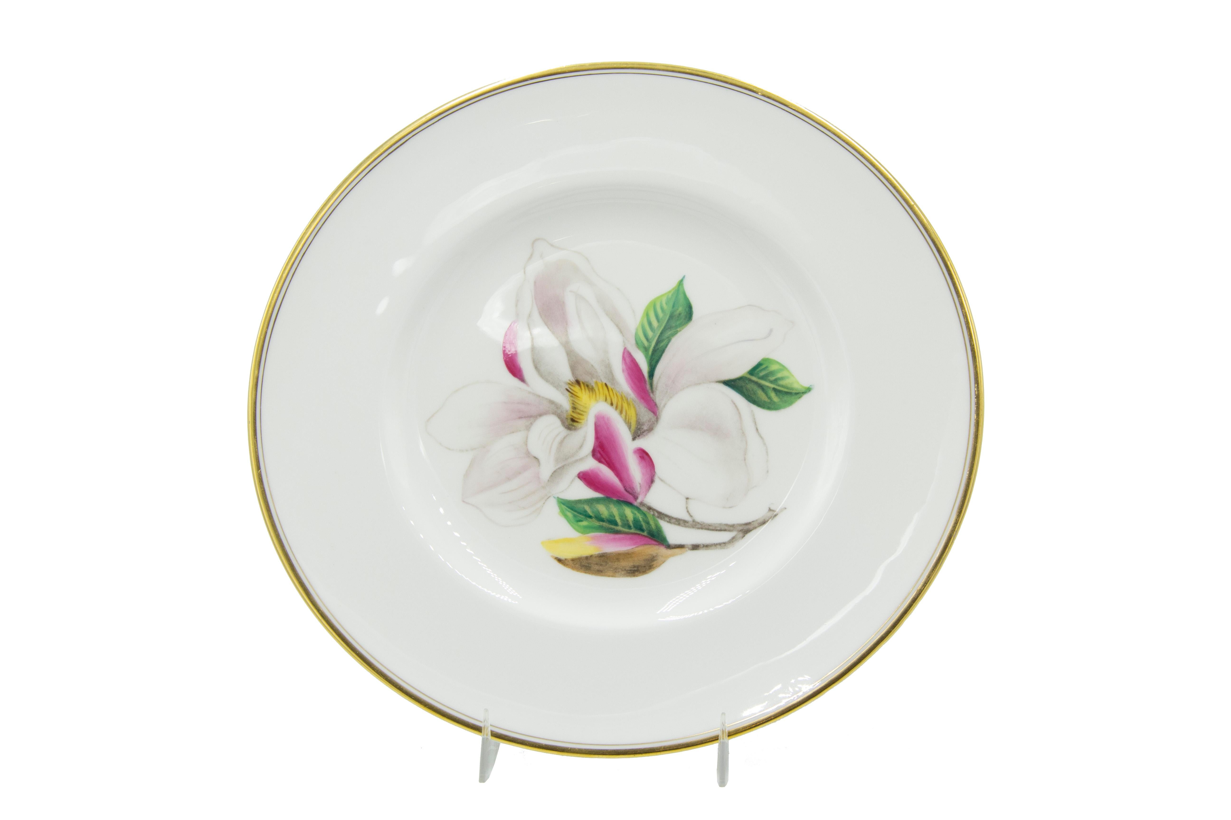 Juego de 12 Platos Worcester Florales Ingleses Victorianos en venta 1