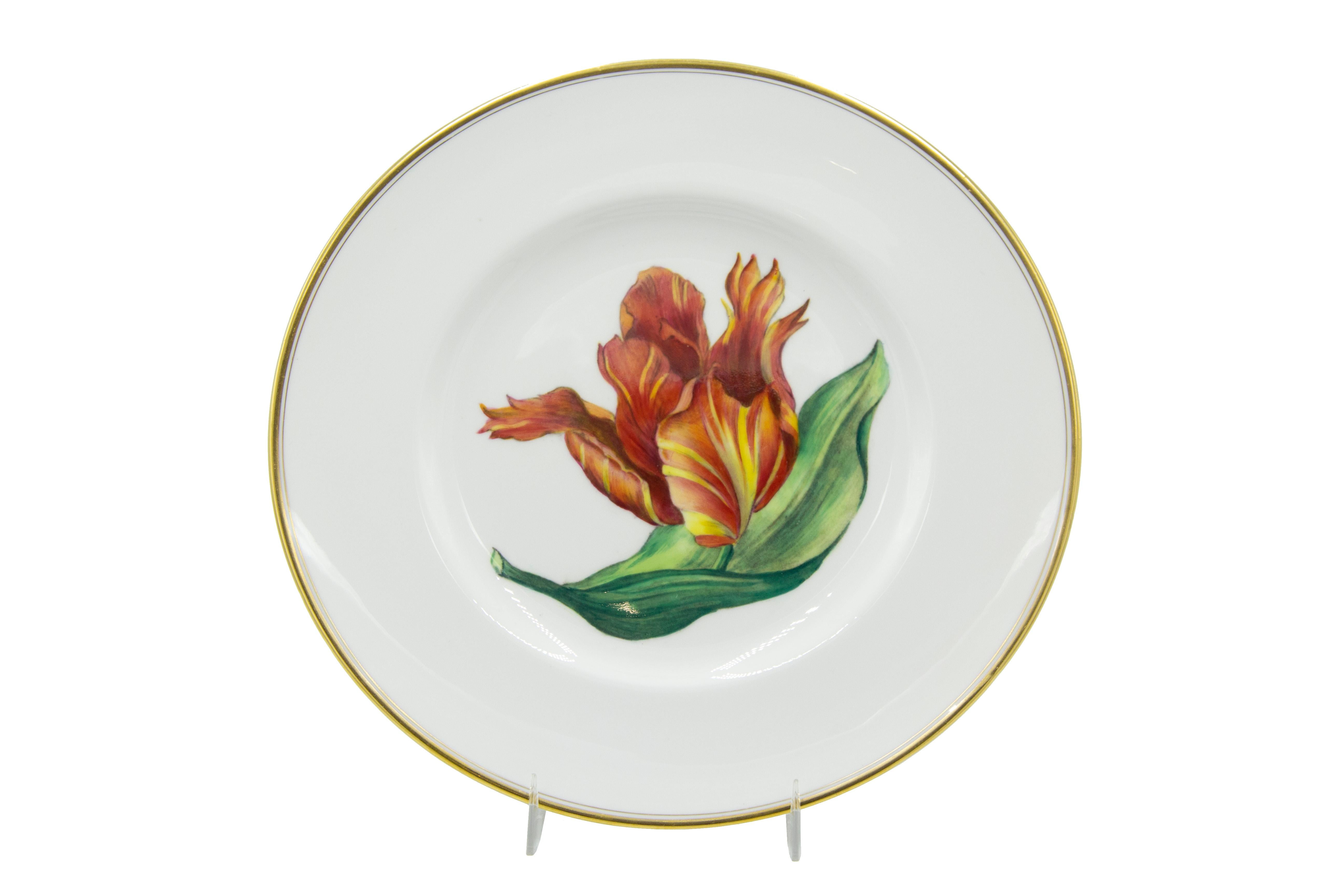 Juego de 12 Platos Worcester Florales Ingleses Victorianos en venta 2