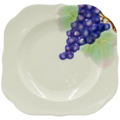 Lot de 12 assiettes en porcelaine anglaise victorienne avec fruits