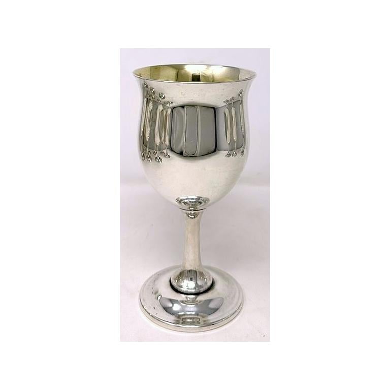 Juego de 12 copas de vino Estate American Reed & Barton de plata de ley, circa 1930 en Bueno Estado en New Orleans, LA