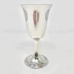 Set of 12 Estate American Sterling Silver "Gorham" Wine Goblets, circa 1950's
