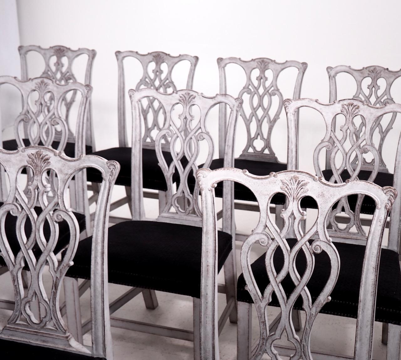 Set of 12 European Chairs, 19th Century In Good Condition For Sale In Aalsgaarde, DK
