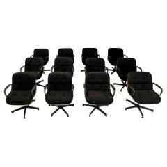 Vintage Set of 12 Executive "Pollock" Chairs by Charles Pollock for Knoll, USA, 1963
