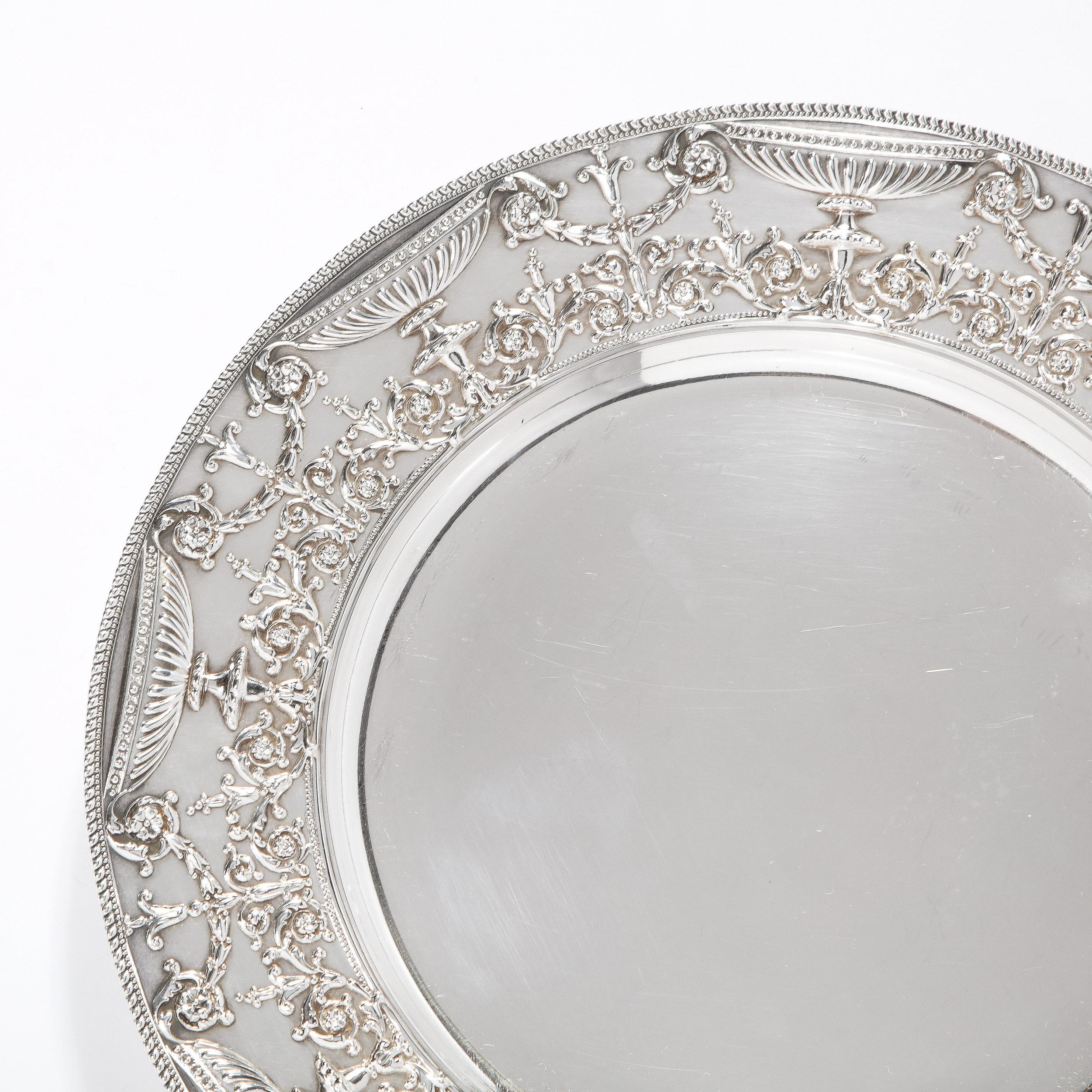 Set von 12 exquisiten Tiffany-Plattentellern aus Sterlingsilber, „Gilded Age“ (amerikanisch) im Angebot