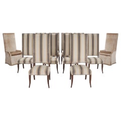 Set of 12 Ferrell+Mittman Art Deco High-Back Dining Chairs