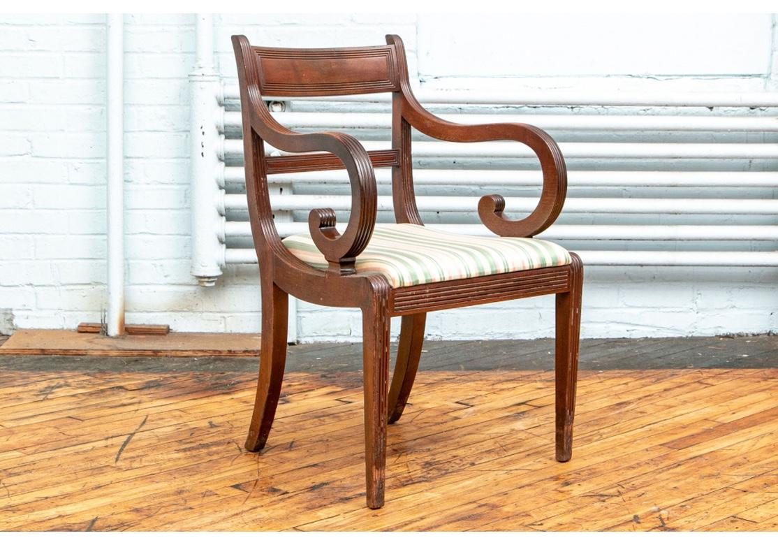 Set of 12 Fine Form 1820 Regency Mahogany Dining Chairs 11
