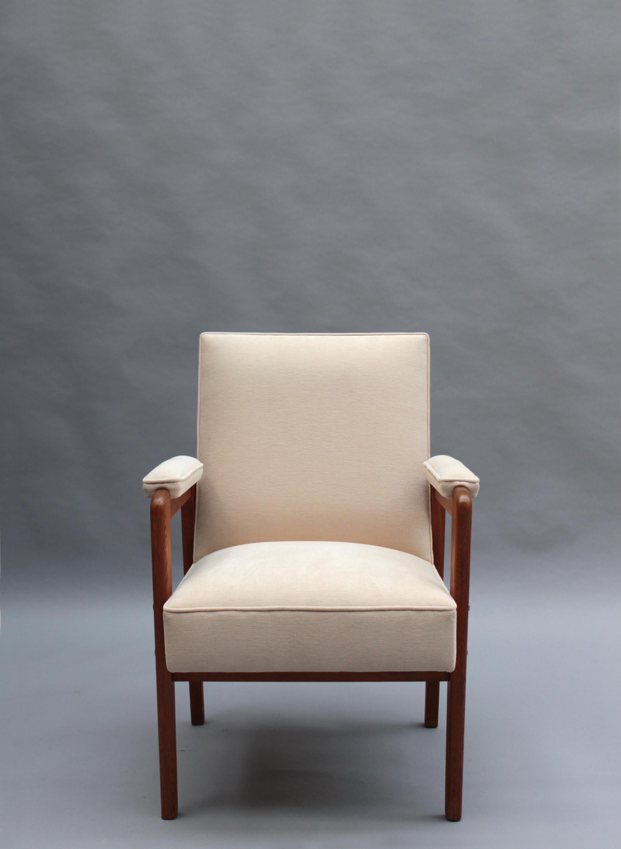Ensemble de 12 fauteuils en chêne des années 1950 de Marcel Gascoin en vente 1