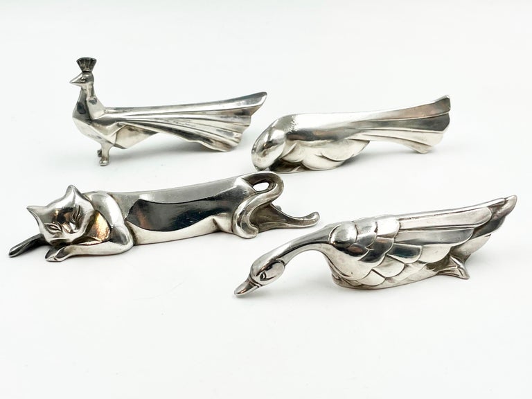 Set De 9 Porte-couteaux CHRISTOFLE Style Louis XIV - Argentés - Art De La Table - 1920