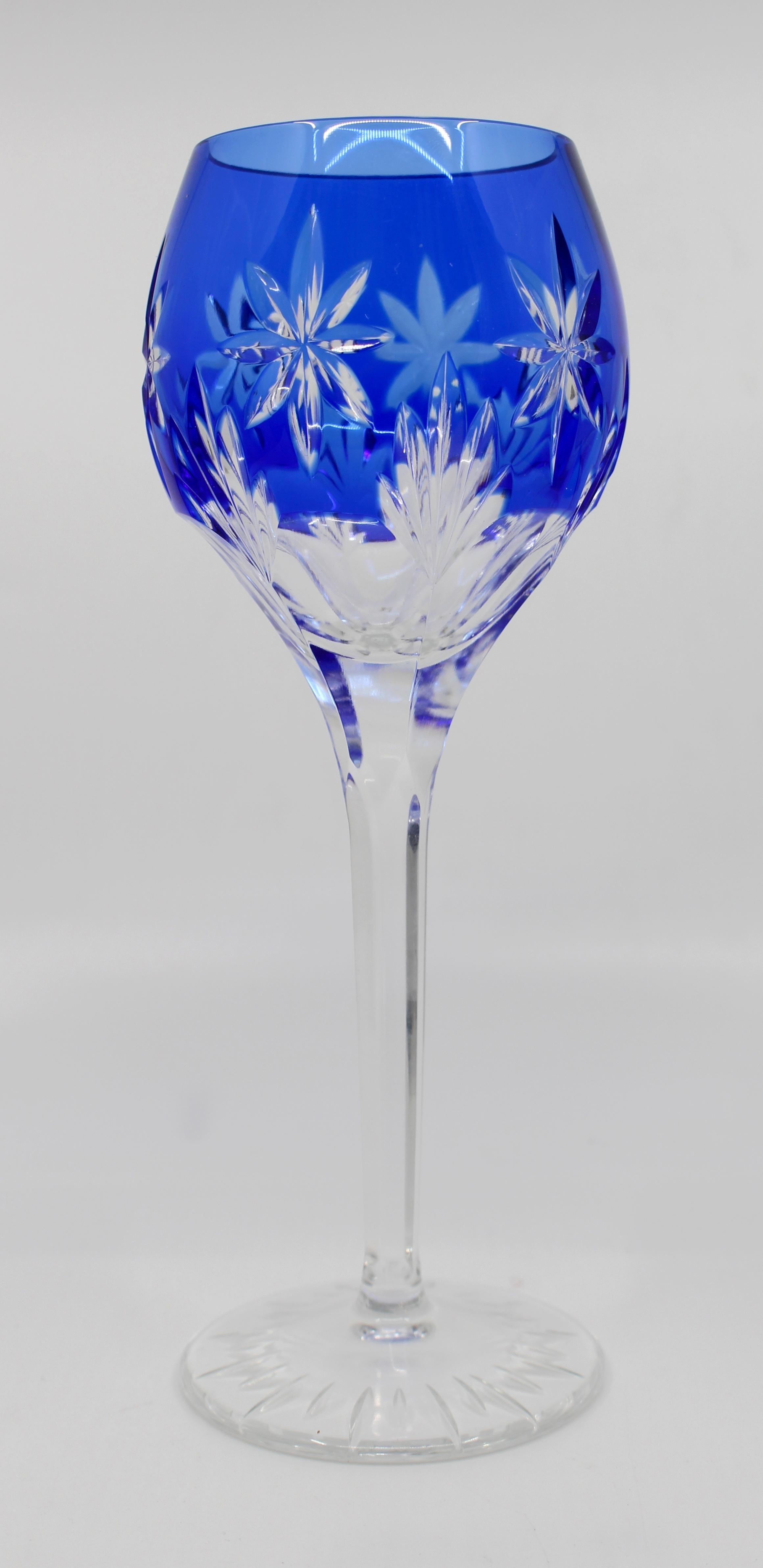Period English, circa 1950.
Origin Stourbridge
Type Hock glasses
Set 12
Measures: Width 8.5 cm / 3 1/4 in
Height 21.5 cm / 8 1/2 in
 

 

Lovely quality set of fine handmade hock glasses

Blue overlay crystal to the bowl with a star
