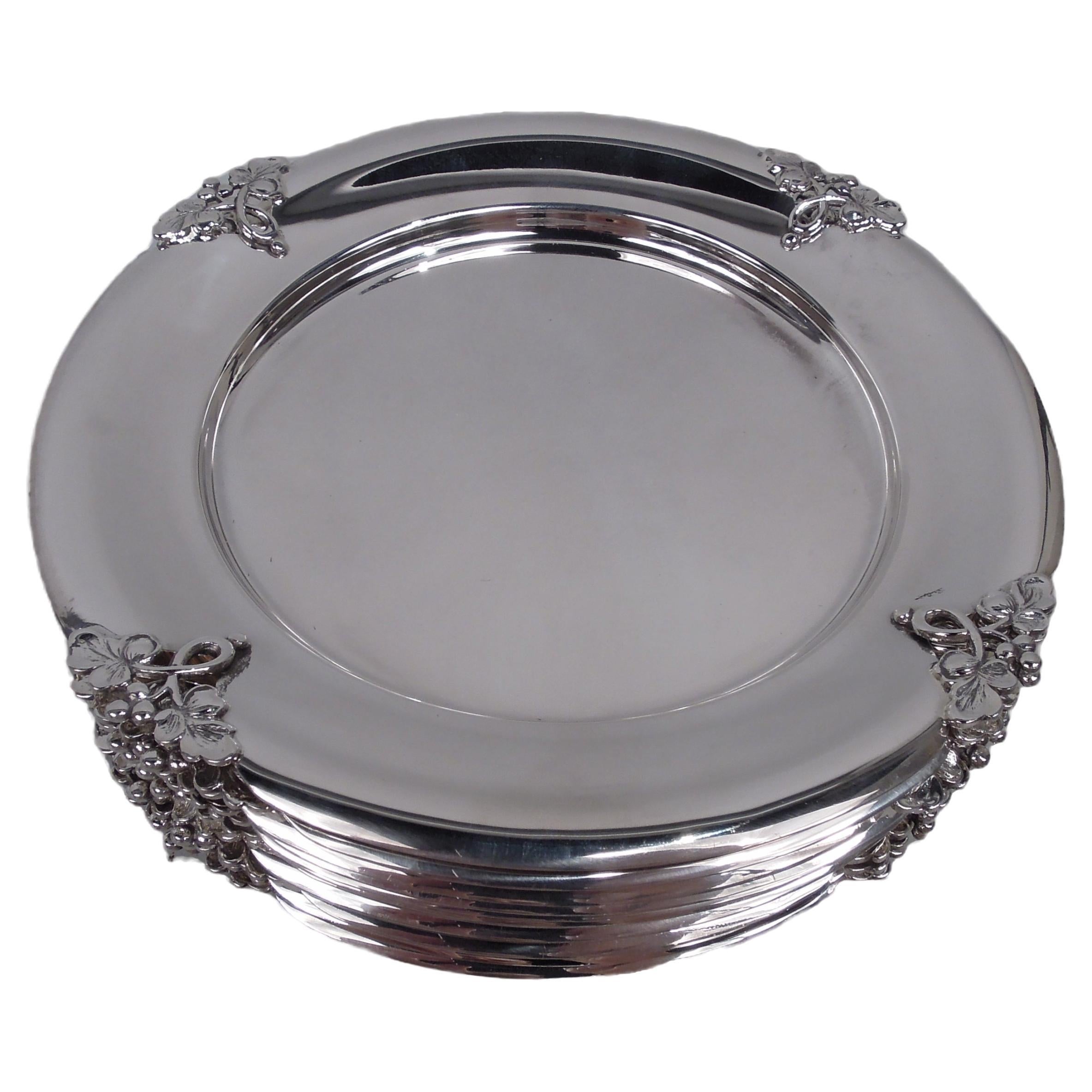 Set of 12 Fisher Alexandria Sterling Silver Bread & Butter Plates For Sale