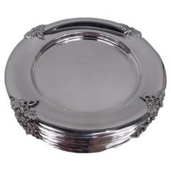Set of 12 Fisher Alexandria Sterling Silver Bread & Butter Plates