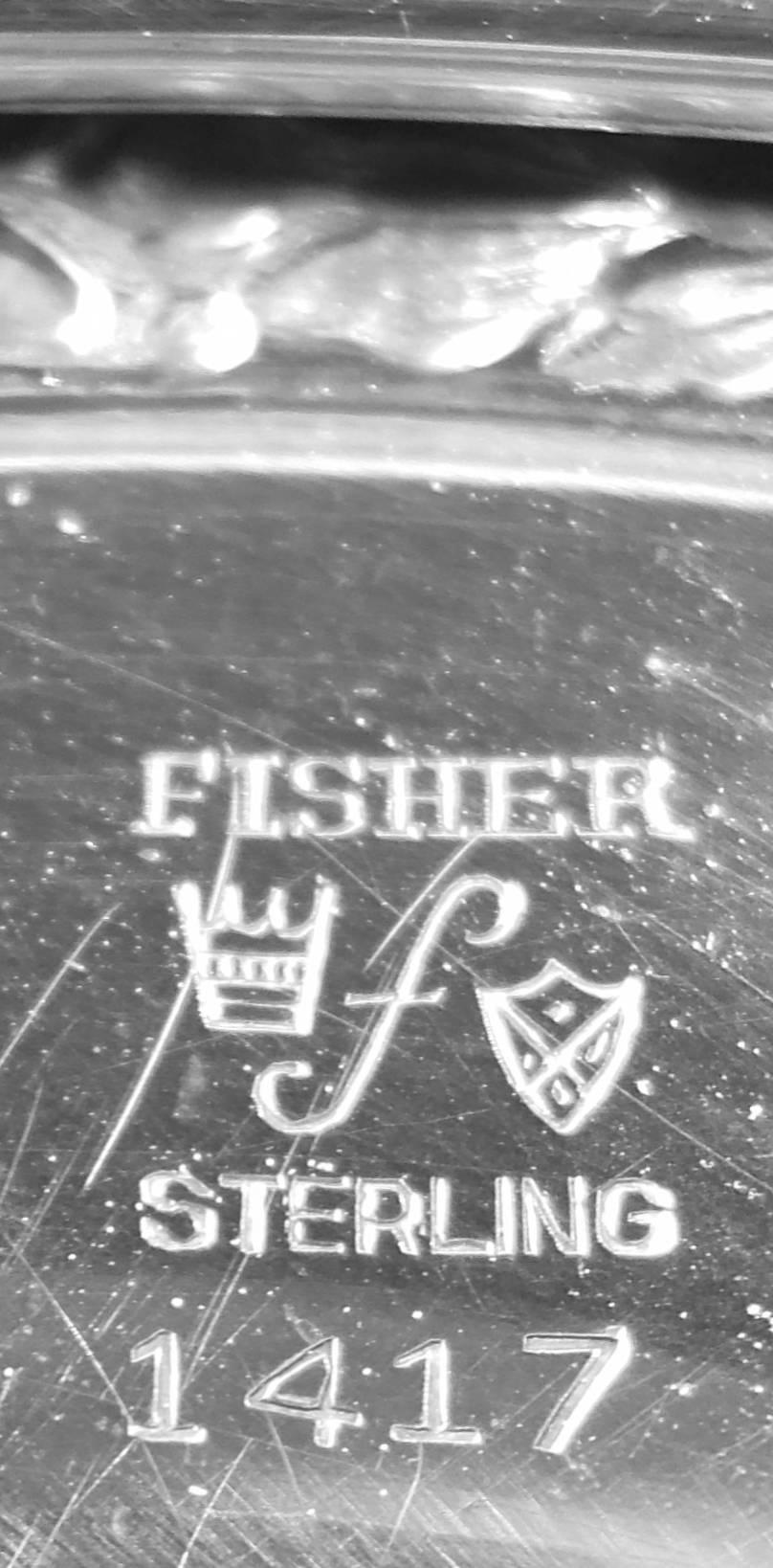 Juego de 12 copas de plata de ley Fisher Rose Bouquet 3