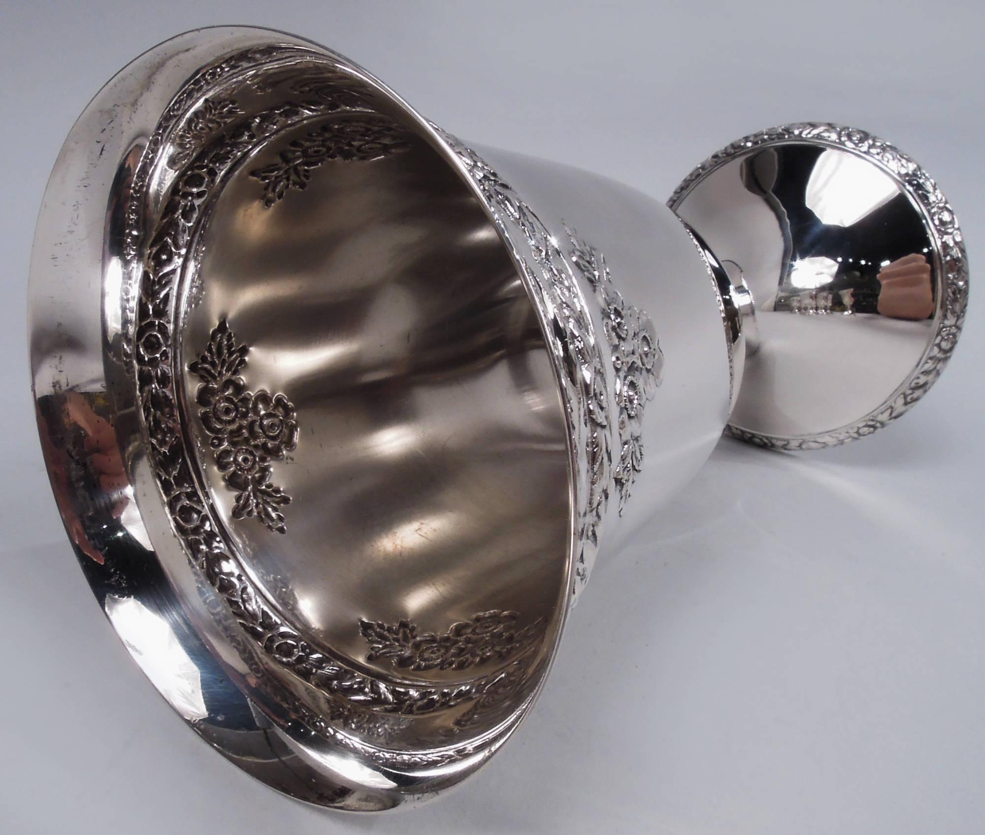 Juego de 12 copas de plata de ley Fisher Rose Bouquet Plata esterlina