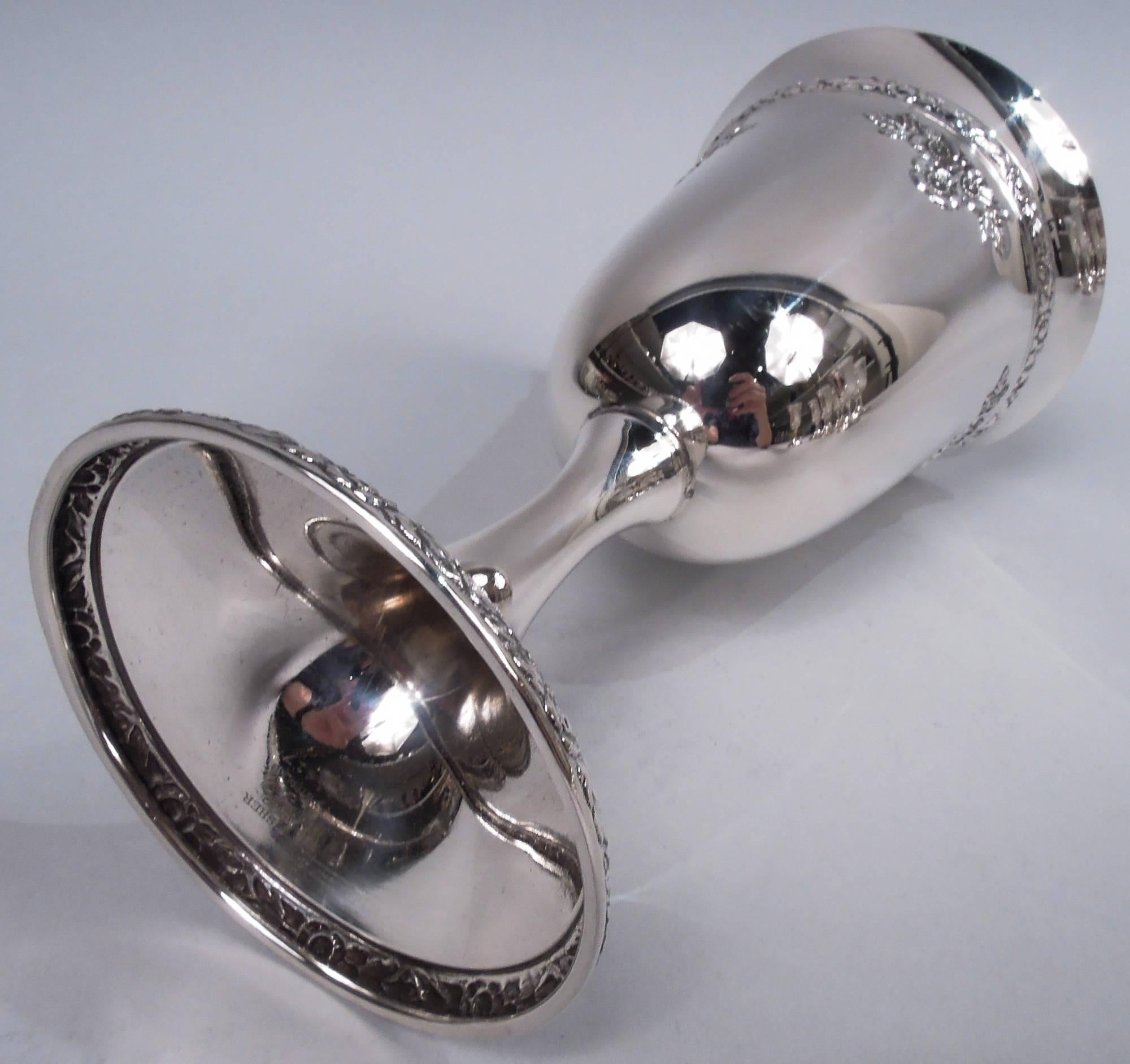 Juego de 12 copas de plata de ley Fisher Rose Bouquet 1