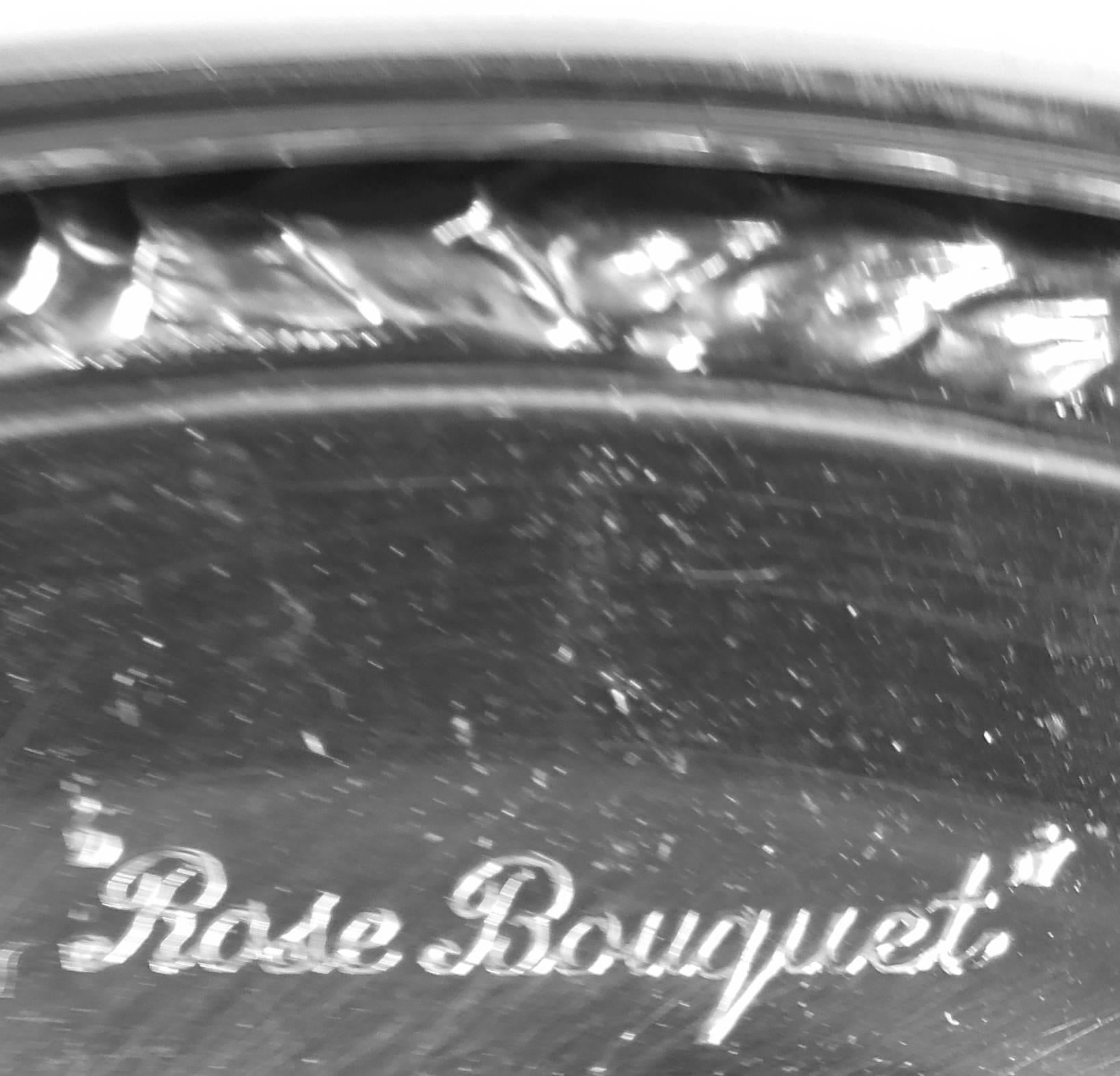 Juego de 12 copas de plata de ley Fisher Rose Bouquet 2