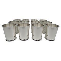 Set of 12 Fisher Sterling Silver Mint Julep Cups