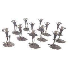 Set of 12 flower-shaped place card holders