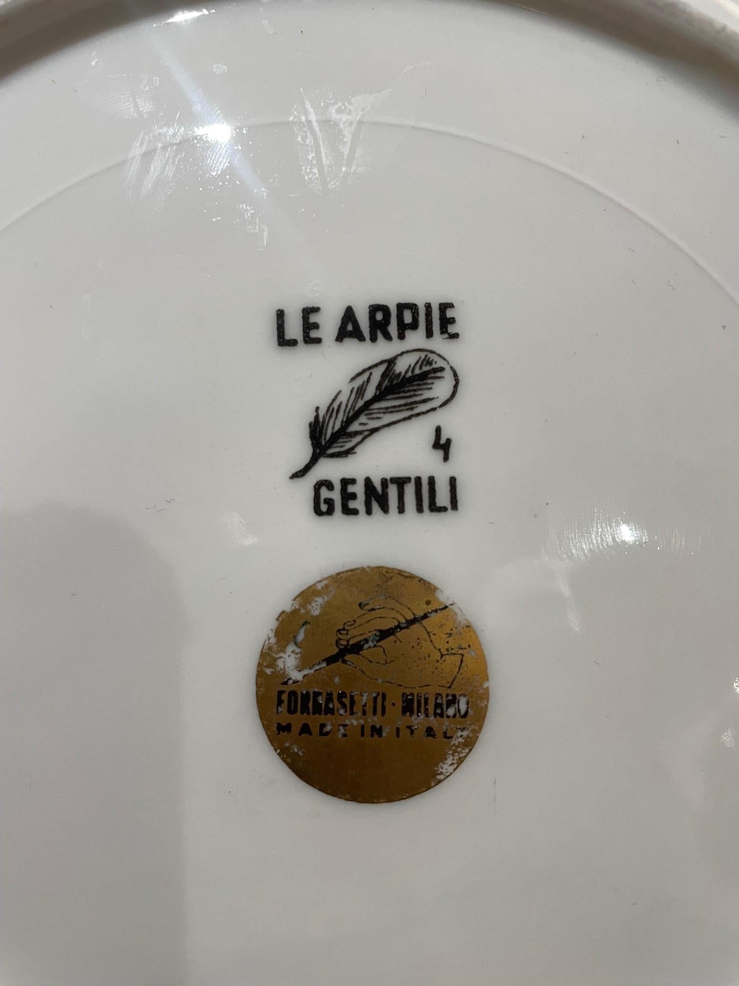 Set of 12 Piero Fornasetti Plates In Excellent Condition For Sale In PARIS, FR