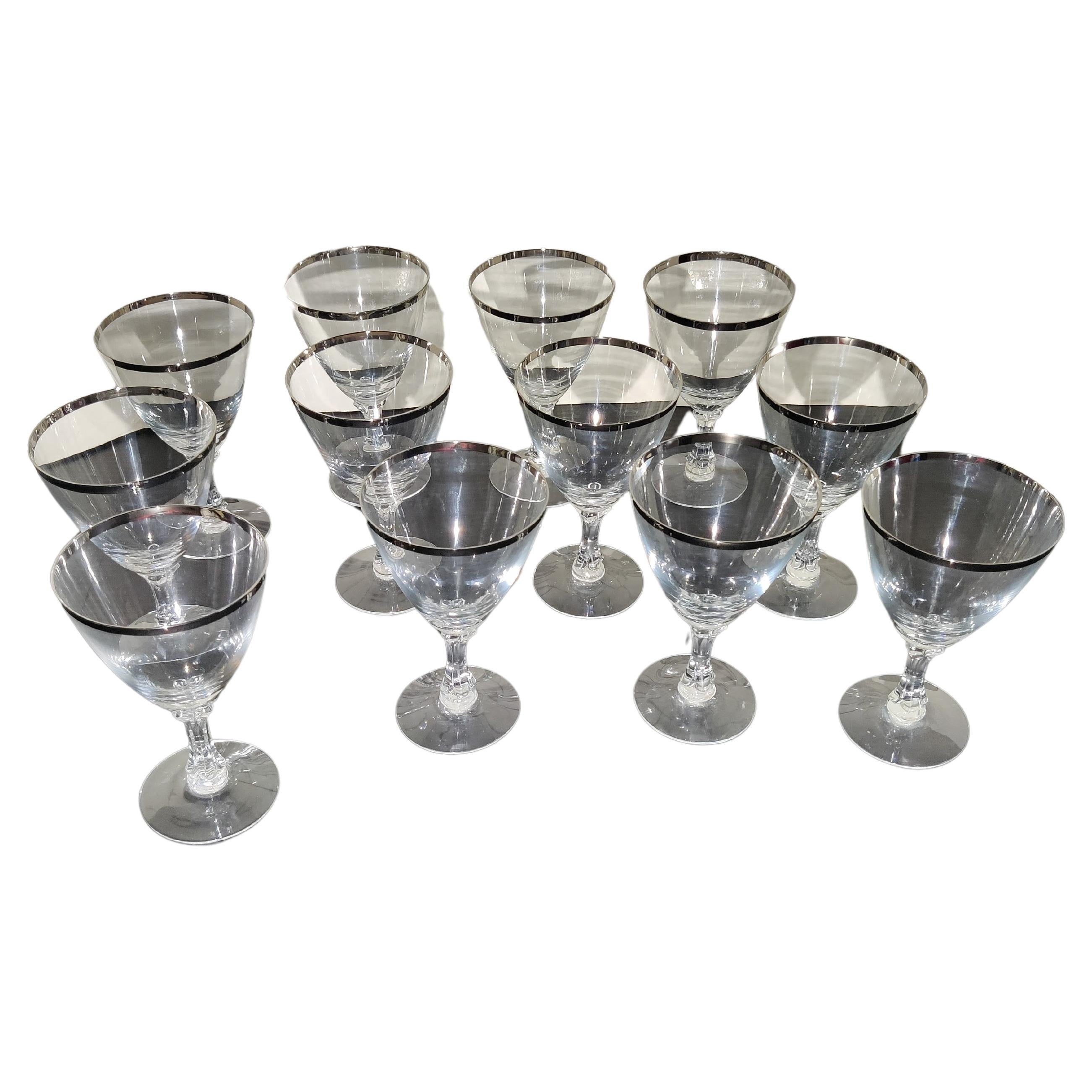 Set di 12 Fostoria  anello nuziale calici in platino