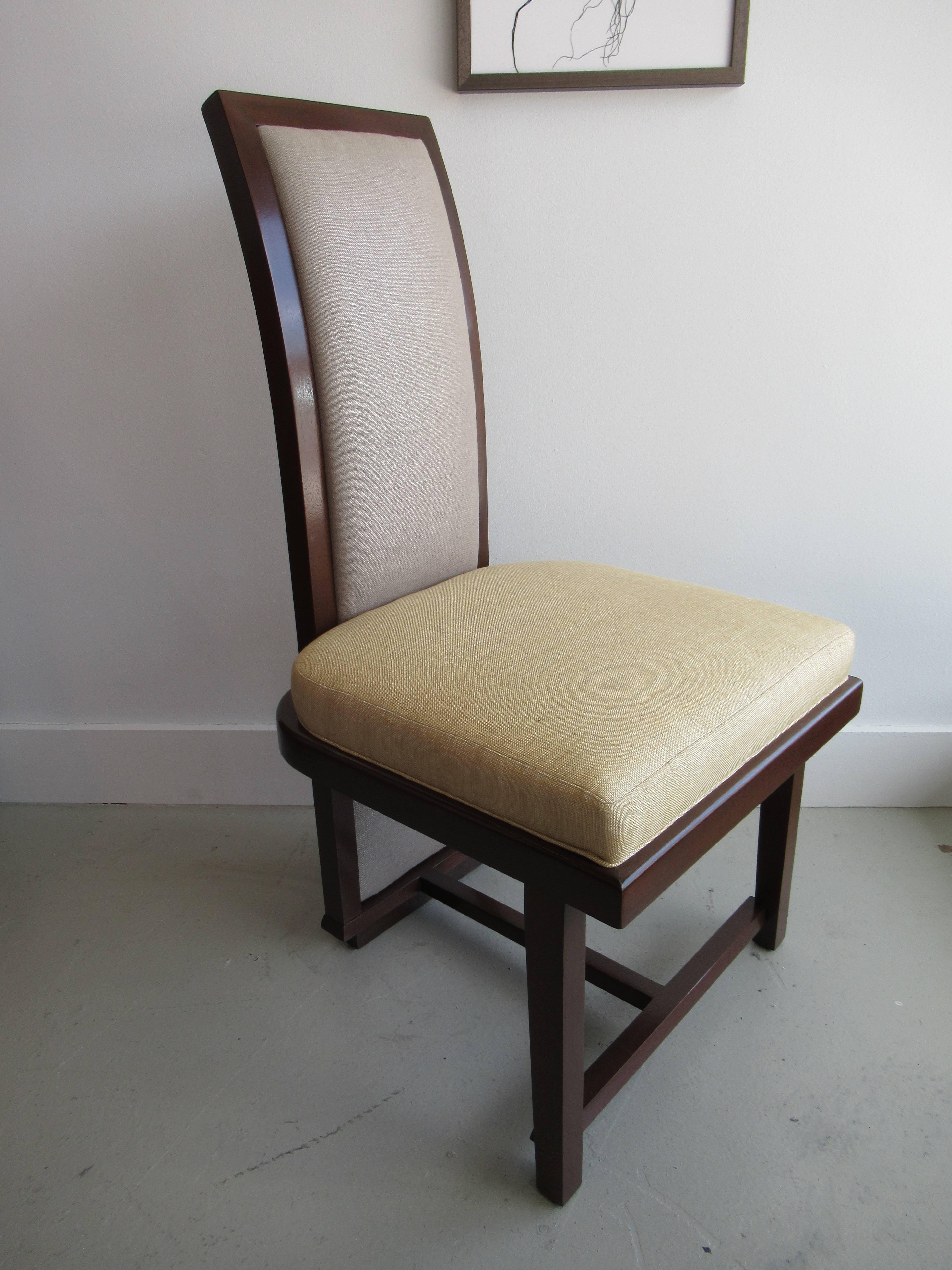 Mid-20th Century Set of 12 Frank Lloyd Wright Taliesin Collection Mahogany Dining Chairs For Sale