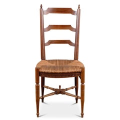 Set of 12 French Country Ladder Back Dining Chairs