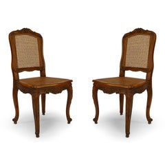 Set of 12 French Louis XV Walnut Side Chairs