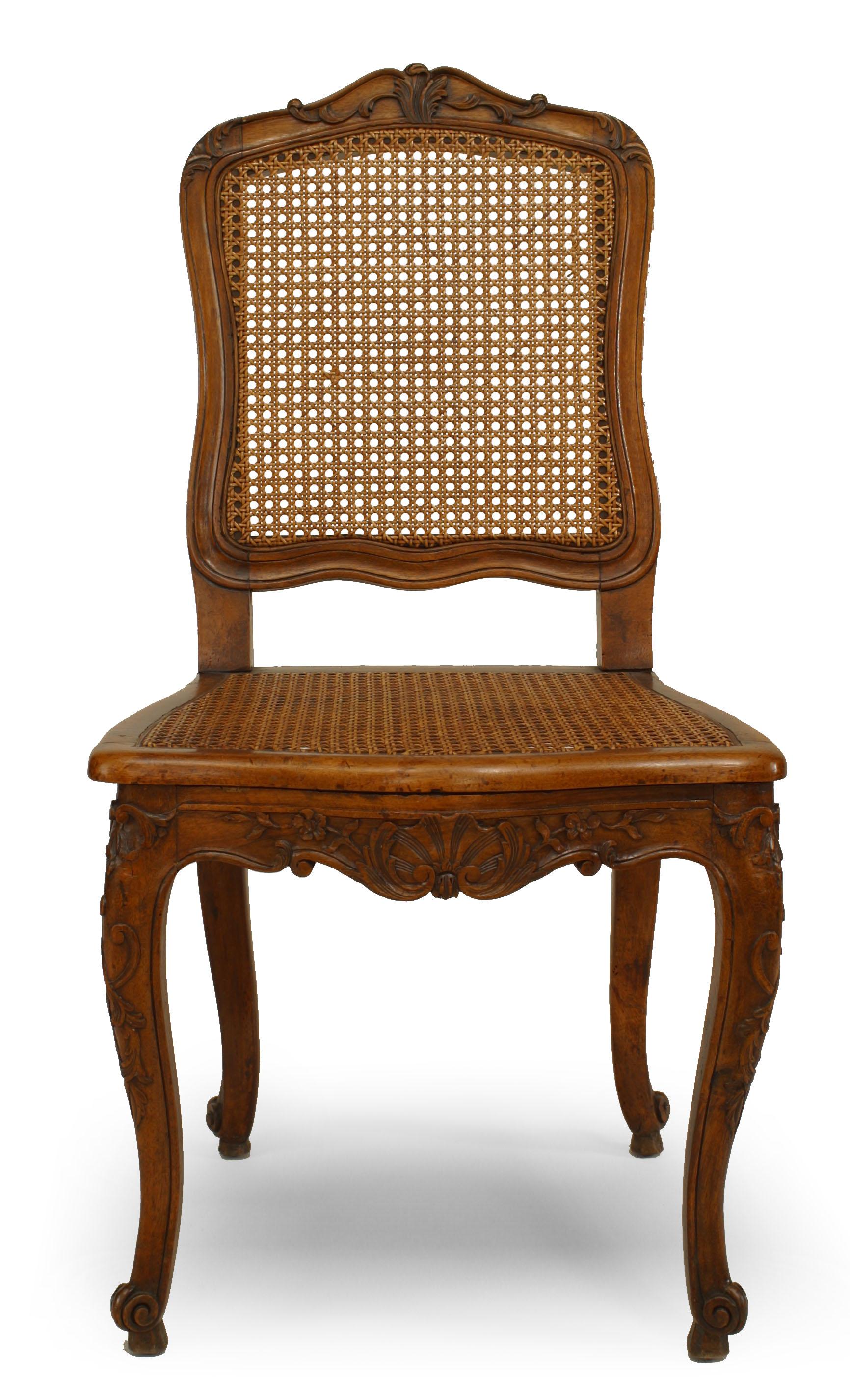 Set of 12 French Louis XV Walnut Side Chairs For Sale 2