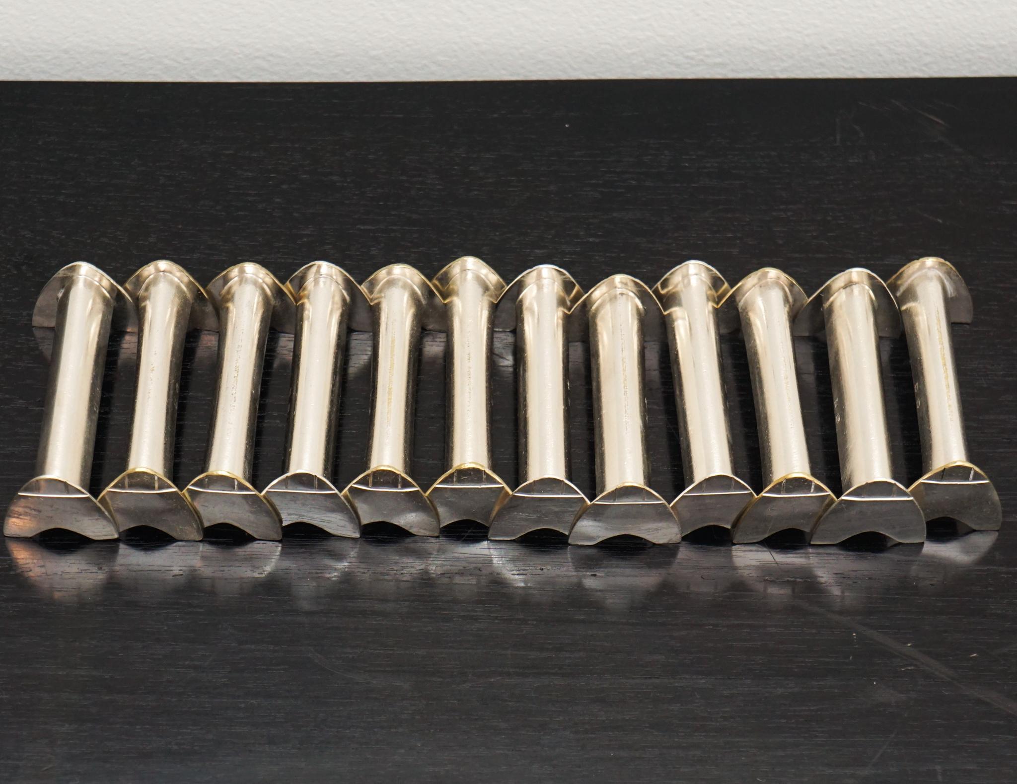 Set of 12 French Silver Plate Knife Rests For Sale 2
