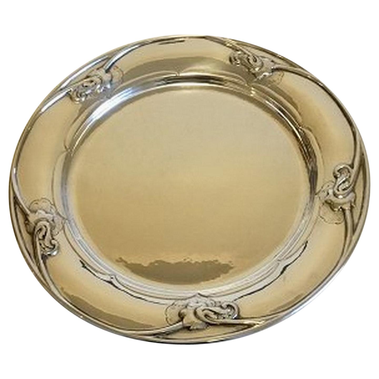 Set of 12 Georg Jensen Sterling Silver Charger/Plate No 232 For Sale