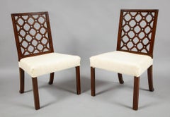 Set of 12 Georgian Lattice Back Chairs