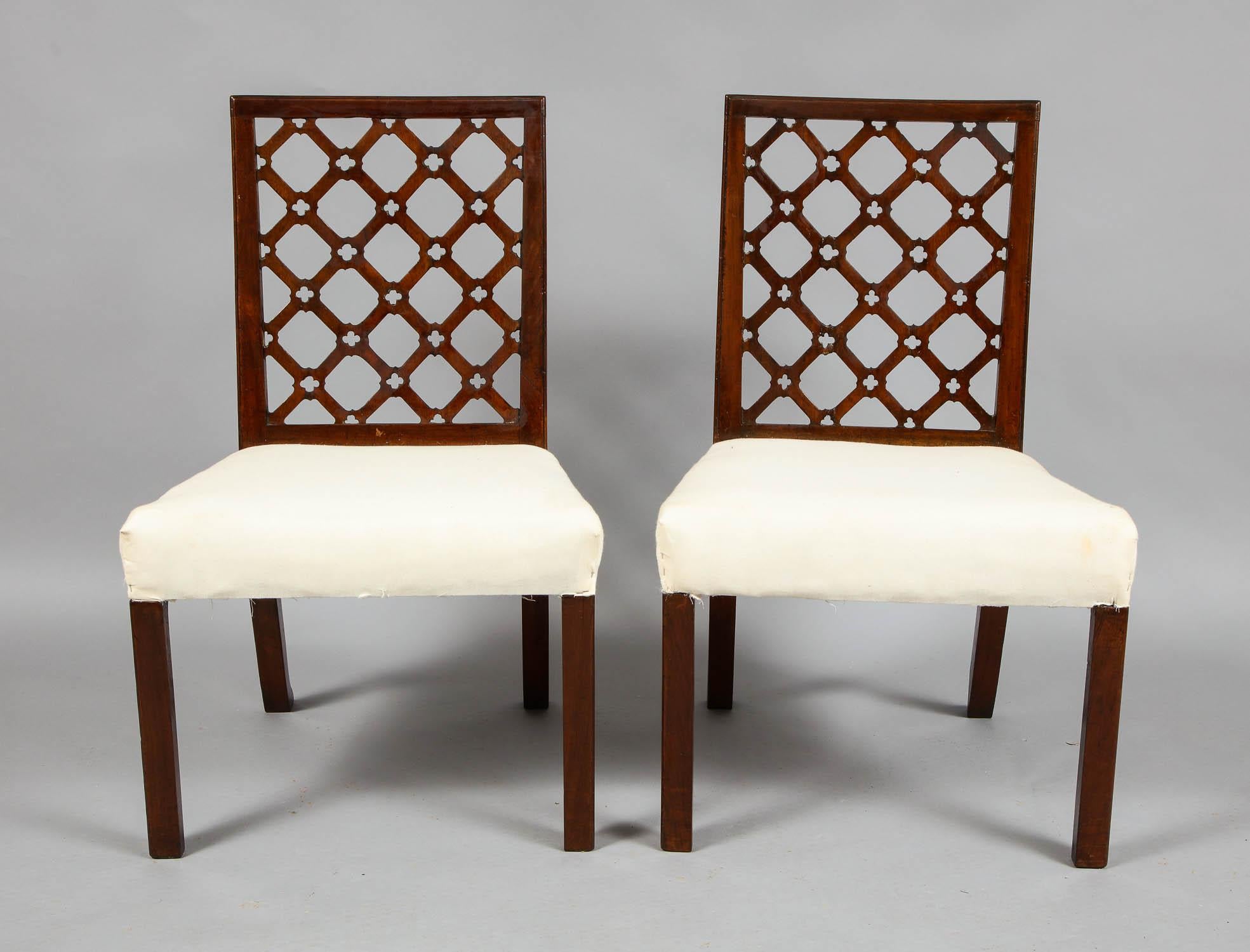 George II Set of 12 Georgian Lattice Back Chairs