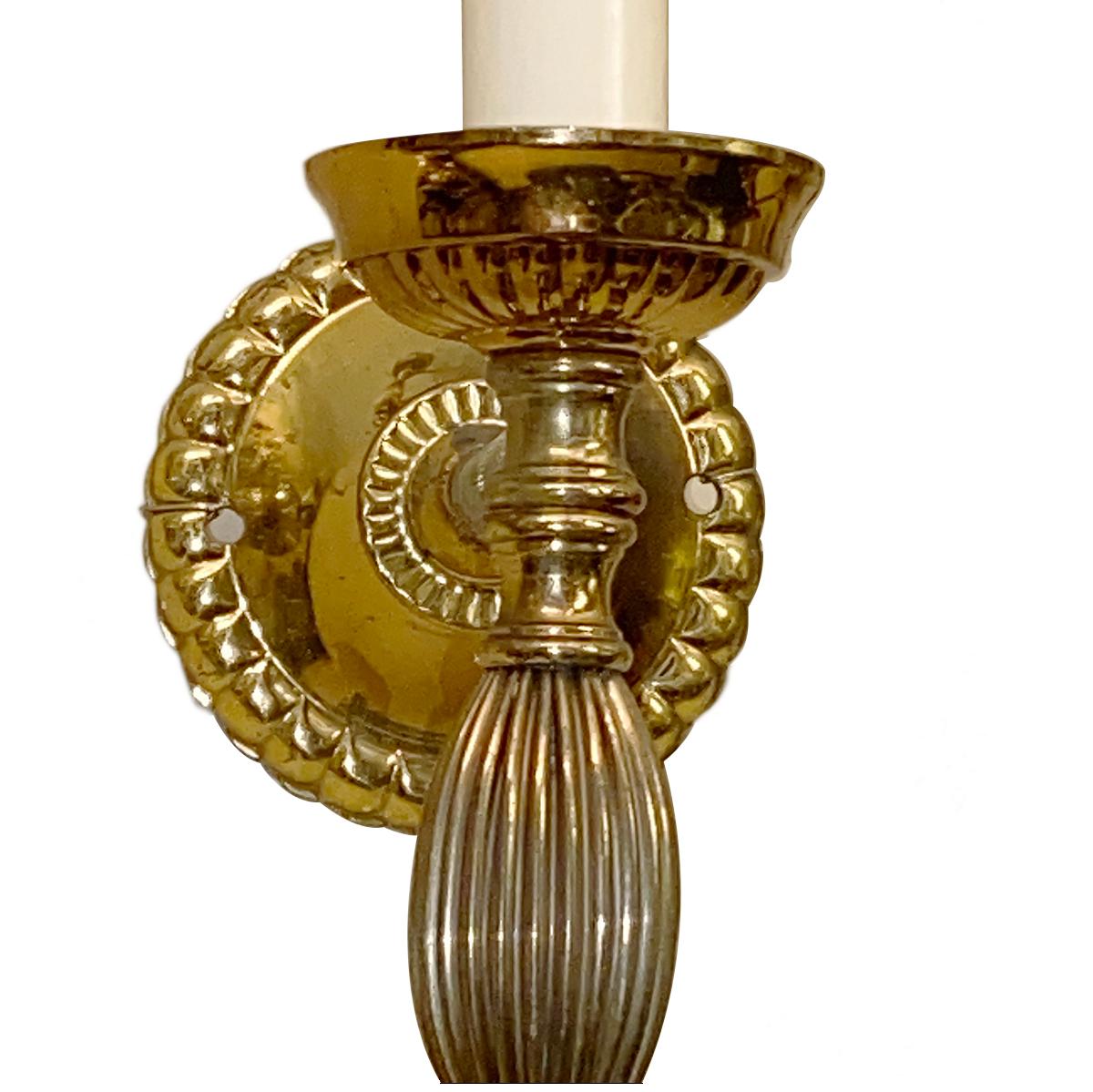Set of 10 Neoclassic Single Arm Sconces, Sold per Pair In Good Condition For Sale In New York, NY