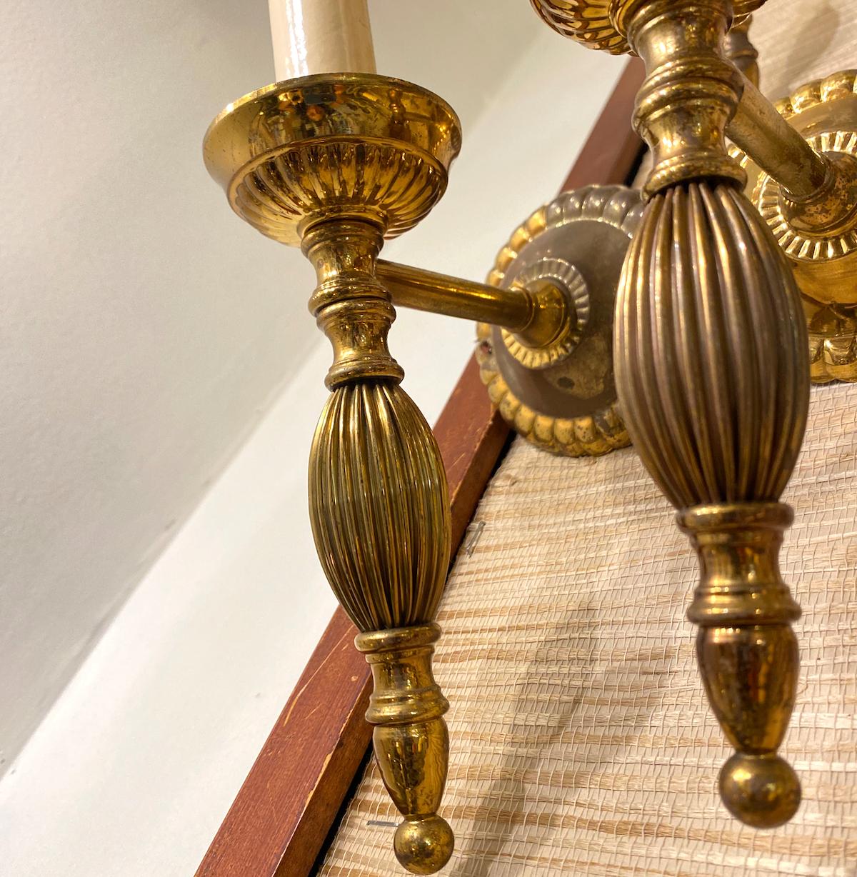 Mid-20th Century Set of 10 Neoclassic Single Arm Sconces, Sold per Pair For Sale