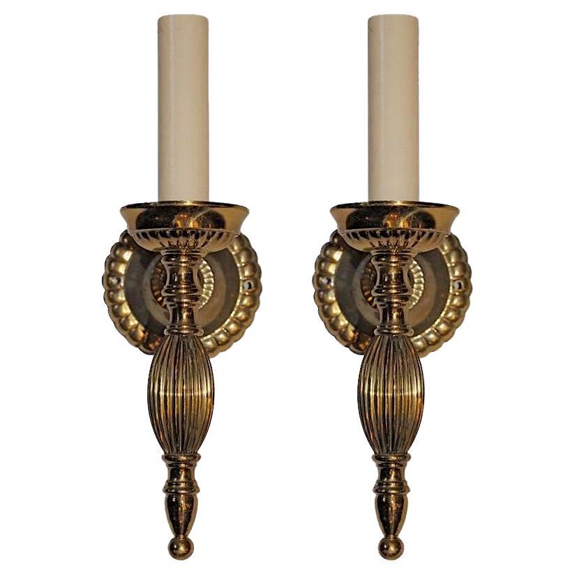 Set of 10 Neoclassic Single Arm Sconces, Sold per Pair For Sale