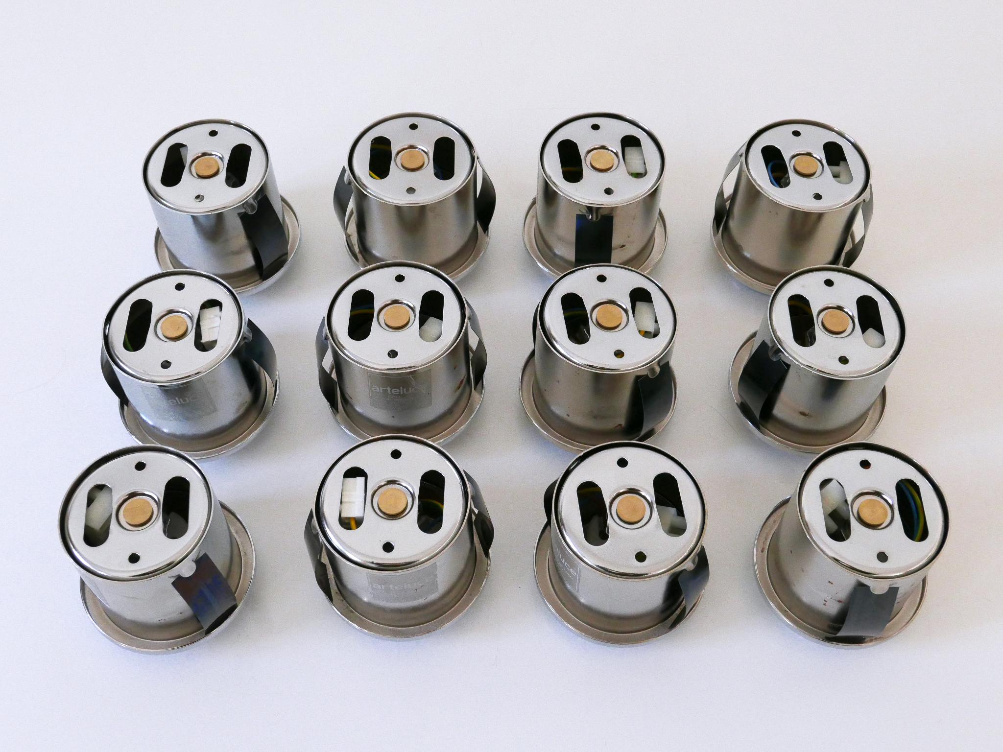Set of 12 Gino Sarfatti Recessed Ceiling Lights 'SP 13' for Arteluce Italy 1970s For Sale 9