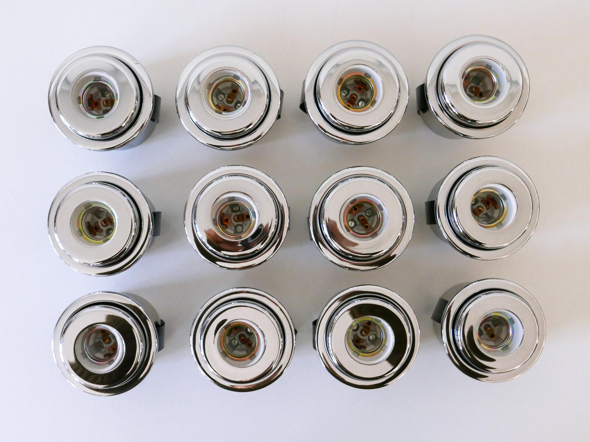 Late 20th Century Set of 12 Gino Sarfatti Recessed Ceiling Lights 'SP 13' for Arteluce Italy 1970s For Sale