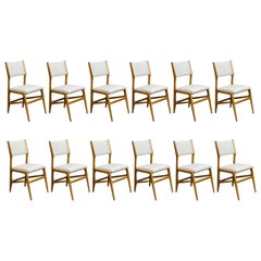 Set of 12 Gio Ponti Chairs, Model 687, Italy, 1953