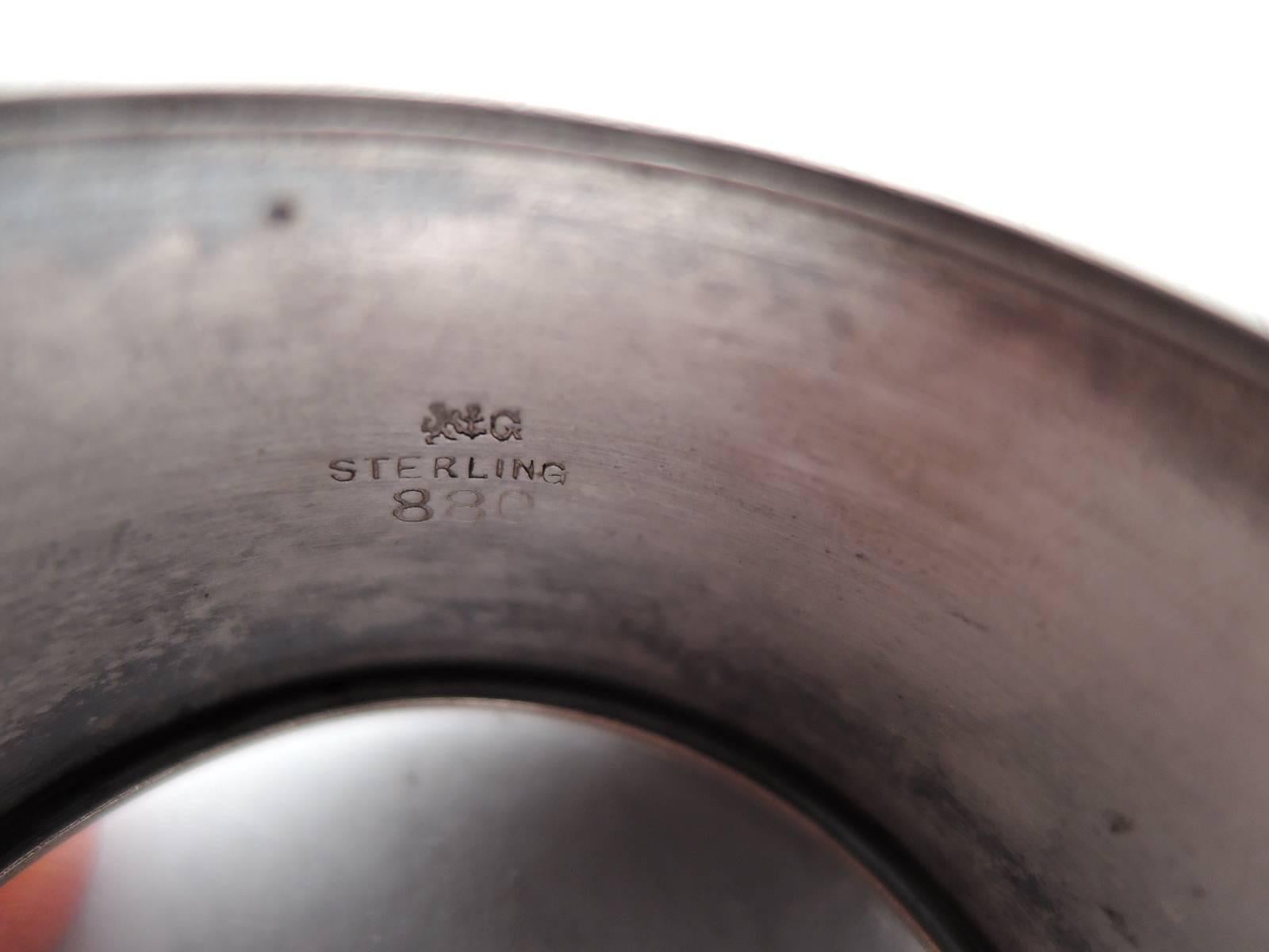 Set of 12 Gorham Aesthetic Japonesque Sterling Silver Napkin Rings 2