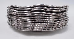 Set of 12 Gorham Chantilly Sterling Silver Bread & Butter Plates