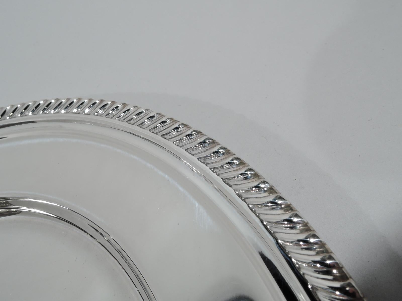 Georgian Set of 12 Gorham Kensington Sterling Silver Bread & Butter Plates
