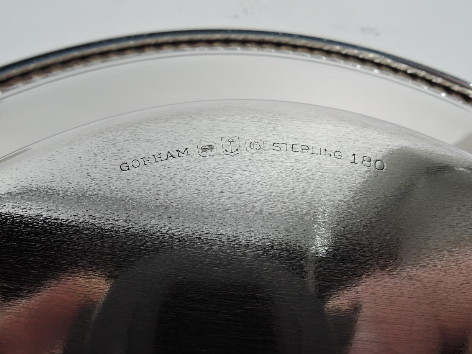 American Set of 12 Gorham Kensington Sterling Silver Bread & Butter Plates