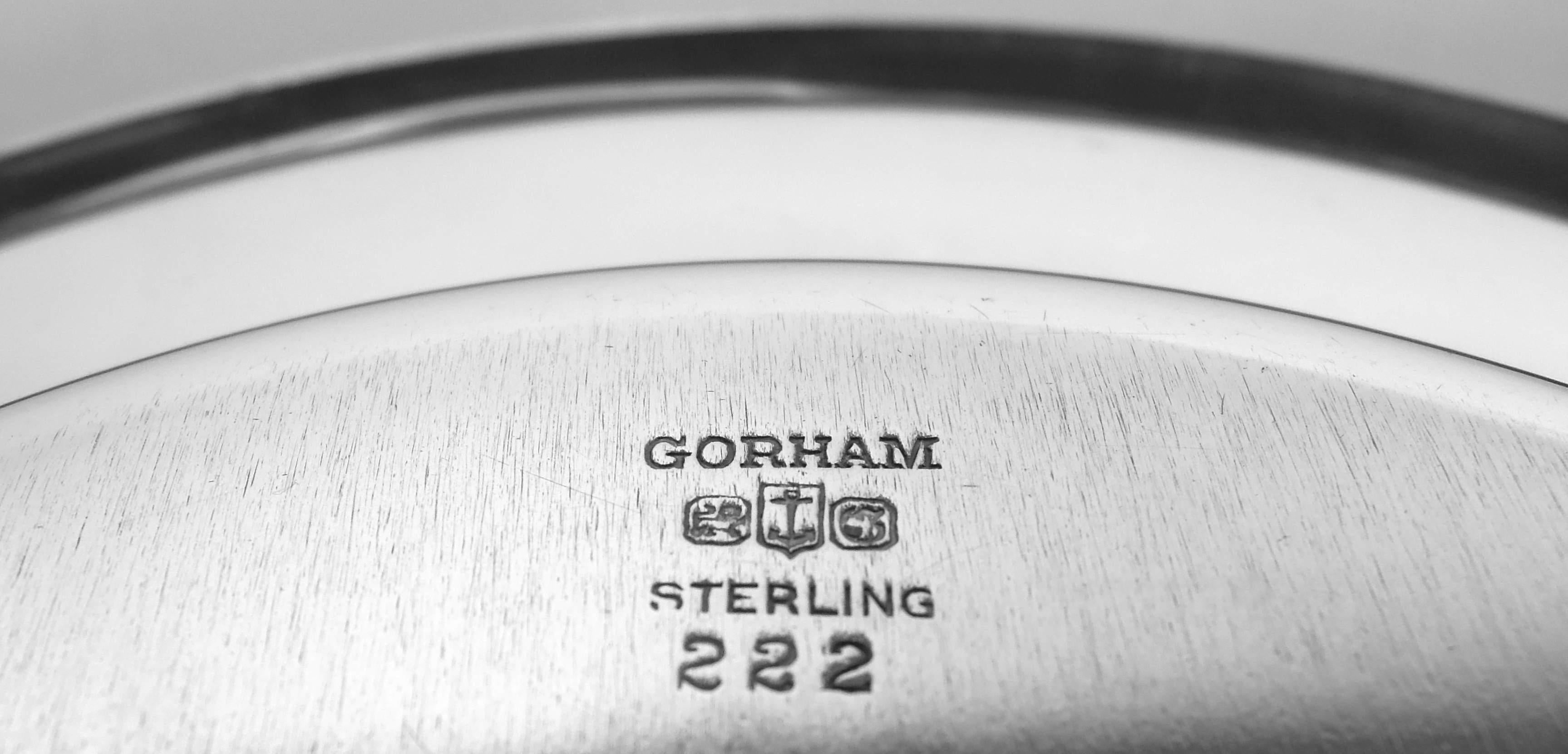 Set of 12 Gorham Kensington Sterling Silver Bread & Butter Plates For Sale 1