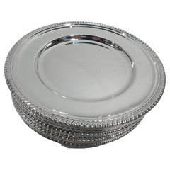 Vintage Set of 12 Gorham Kensington Sterling Silver Bread & Butter Plates