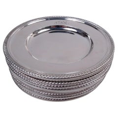 Set of 12 Gorham Kensington Sterling Silver Bread & Butter Plates