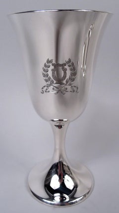 Set of 12 Gorham Puritan Goblets with Neoclassical Harp